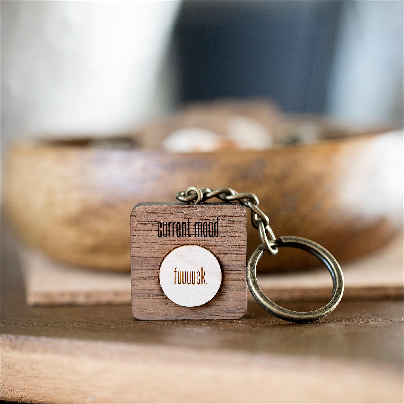 Keychain (Wood) - Mini Mood