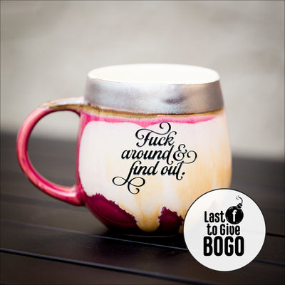 Drinkware (Ceramic) - Mug + Glass BOGO / drip glazed mugs