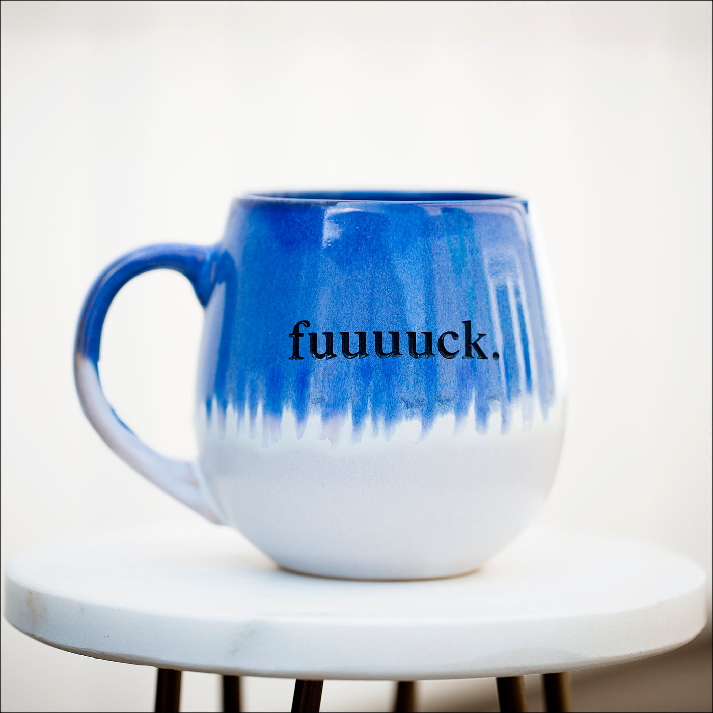 Drinkware (Stoneware) -  fuuuuck + fafo mugs / blue