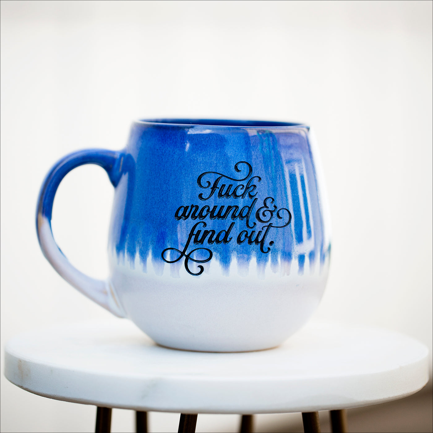 Drinkware (Stoneware) -  fuuuuck + fafo mugs / blue