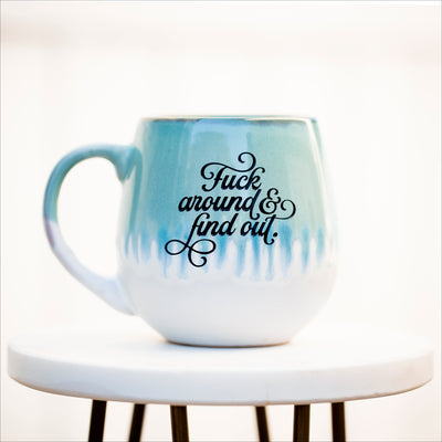 Drinkware (Stoneware) -  fuuuuck + fafo mugs / green