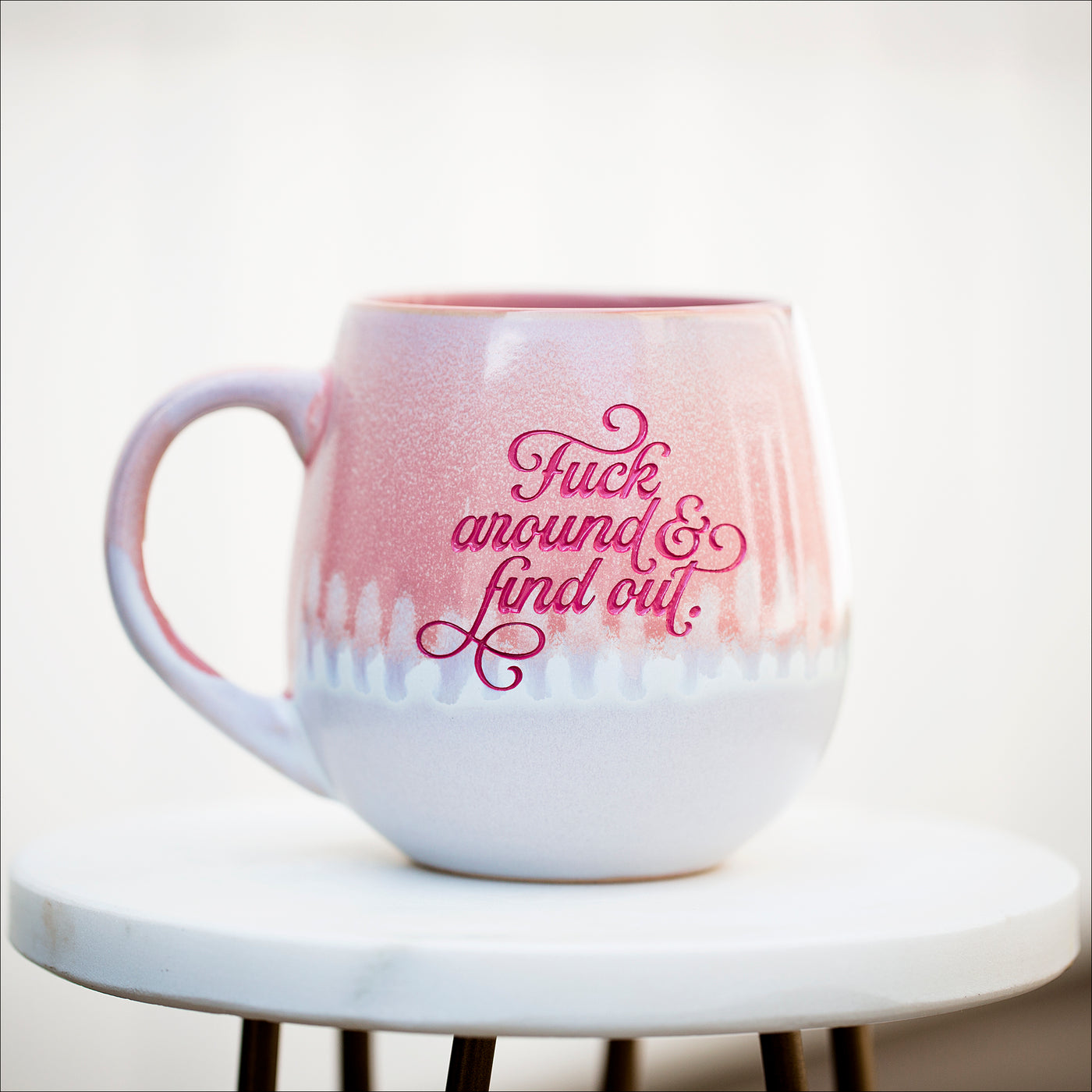 Drinkware (Stoneware) -  fuuuuck + fafo mugs / pink