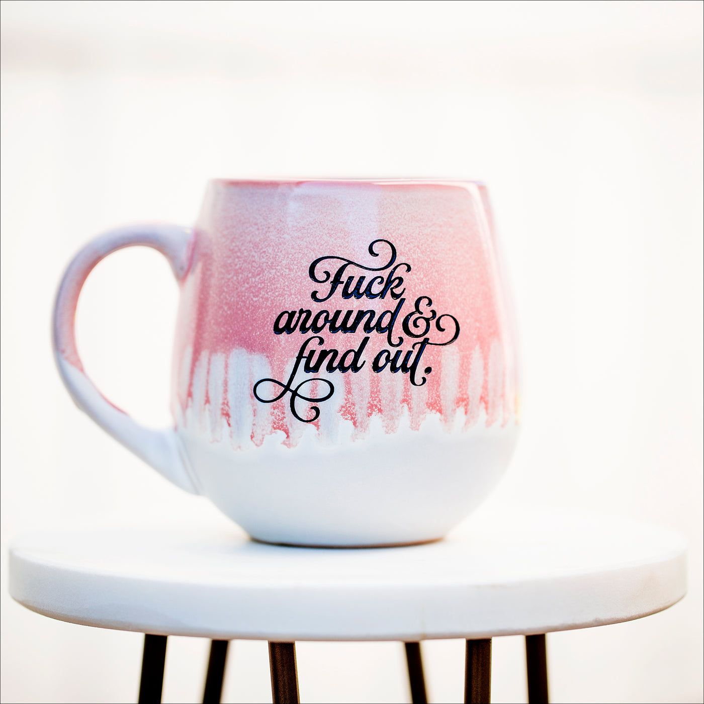 Drinkware (Stoneware) -  fuuuuck + fafo mugs / pink