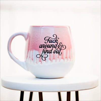 Drinkware (Stoneware) -  fuuuuck + fafo mugs / pink
