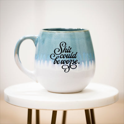 Drinkware (Stoneware) -  shit could be worse / green