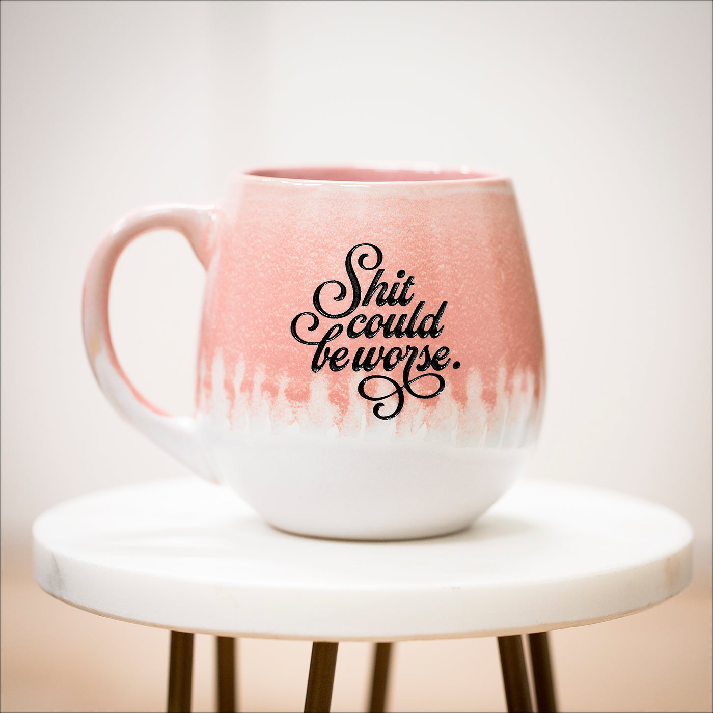 Drinkware (Stoneware) -  shit could be worse / pink