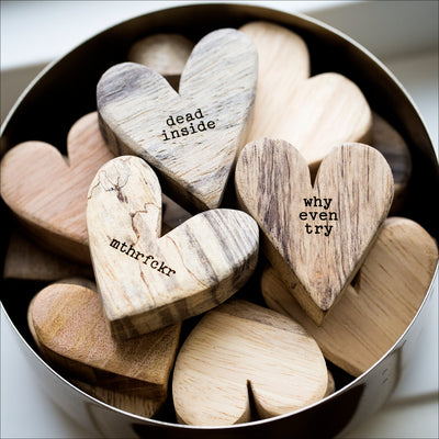Wood Hearts (Mango) - Conversation Sets (Sour)