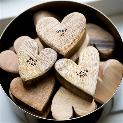 Wood Hearts (Mango) - Conversation Sets (Sour)
