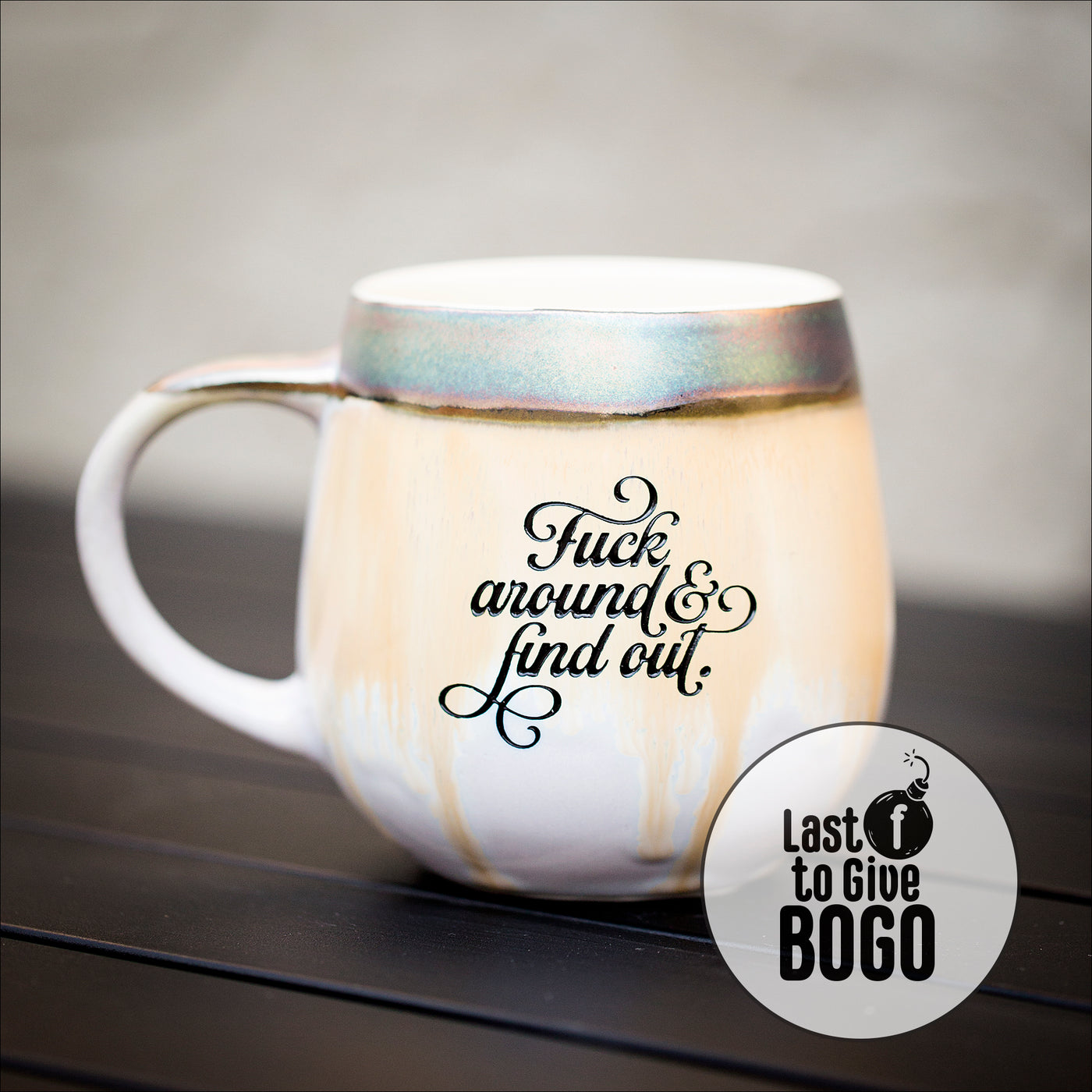 Drinkware (Ceramic) - Mug + Glass BOGO / drip glazed mugs