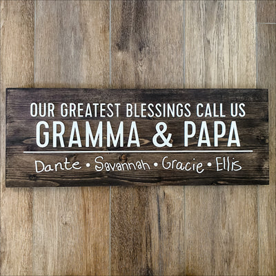 Signs (Wood/Acrylic) - Our Greatest Blessings