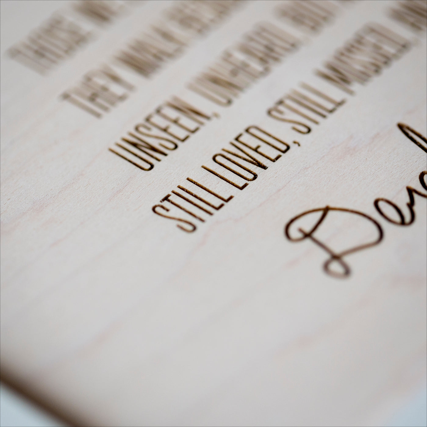 Framed Keepsake (Wood) - Signature