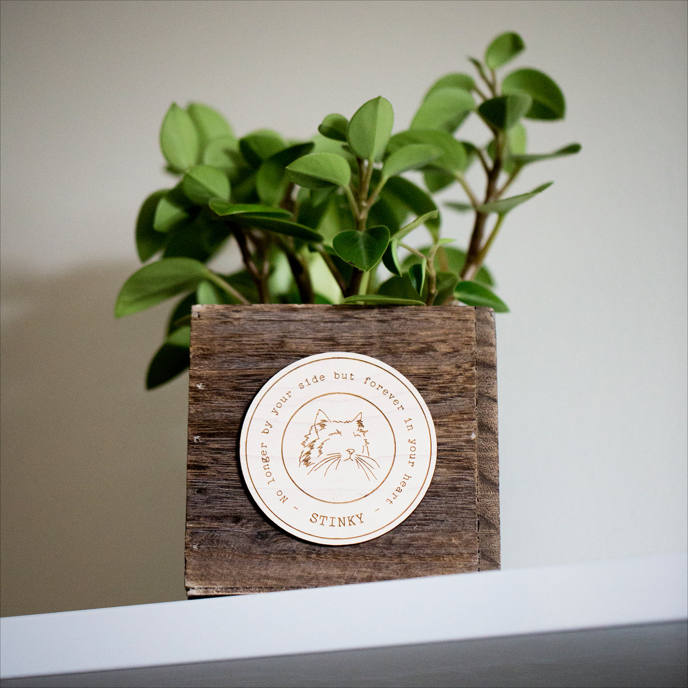 Planters & Pots (Wood) - Square Box - Pet Memorial