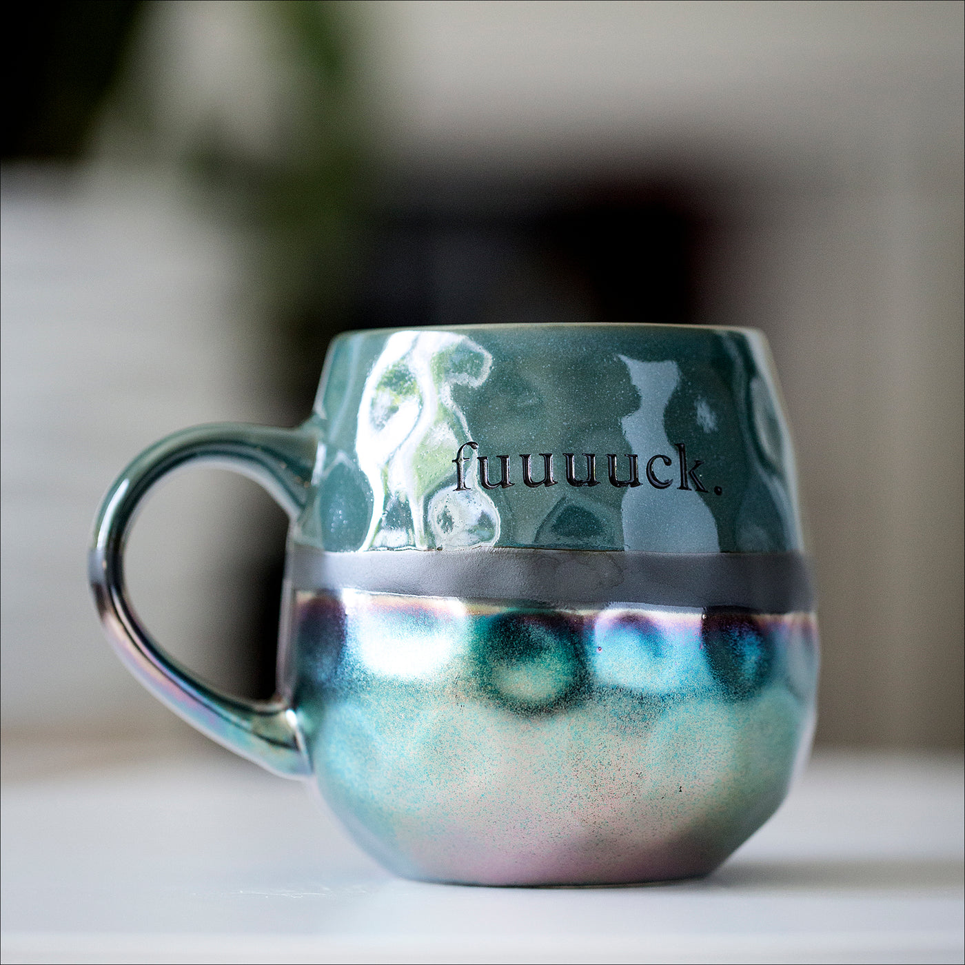Drinkware (Ceramic) - fuuuuck mug + blank space / forest green