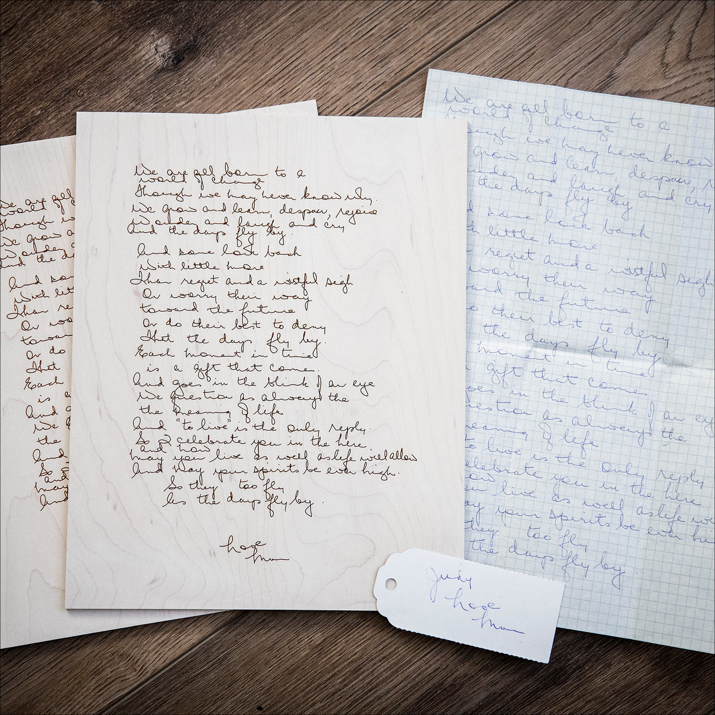 Framed Keepsake (Wood) - Letters & Notes