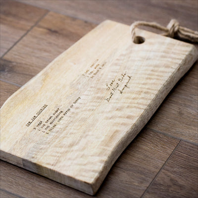 Wood Board (Mango) - Recipes