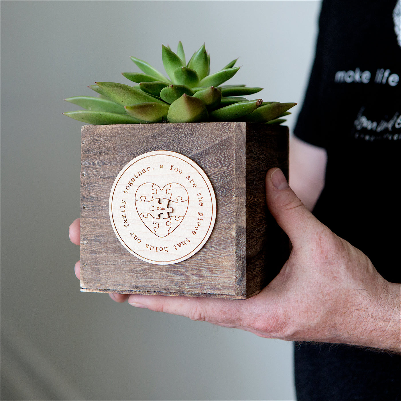 Planters & Pots (Wood) - Square Box - Mom
